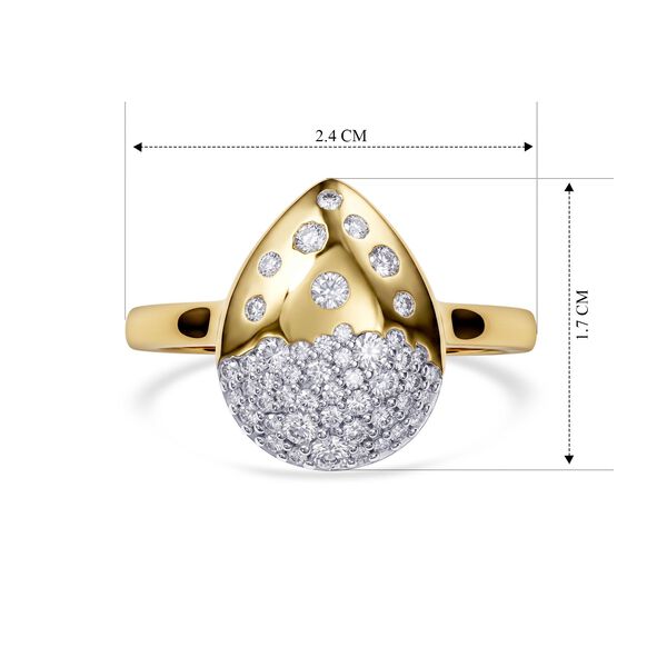 LUXURIANT DIAMOND - Lab Grown Diamant SI-GH Ring 925 Silber 750 Gelbgold vermeil (Gr&ouml;&szlig;e 17.00) ca. 0,50 ct image number 5