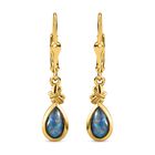 Boulder Opal Triplett Ohrringe, 925 Silber vergoldet ca. 1,27 ct