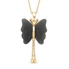 D'Joy Natürlicher Olmek Jadeit Schmuckset ca. 50 cm 925 Silber vergoldet ca. 20,00 ct.