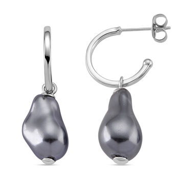 EverTrue Tahitian-Farbe Pfau Muschelkernperle Ohrringe