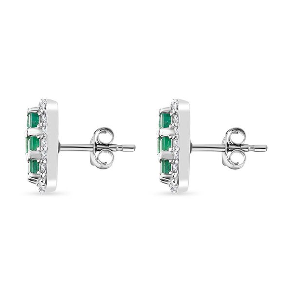 AAA Smaragd und Zirkon Ohrringe - 2,12 ct. image number 4