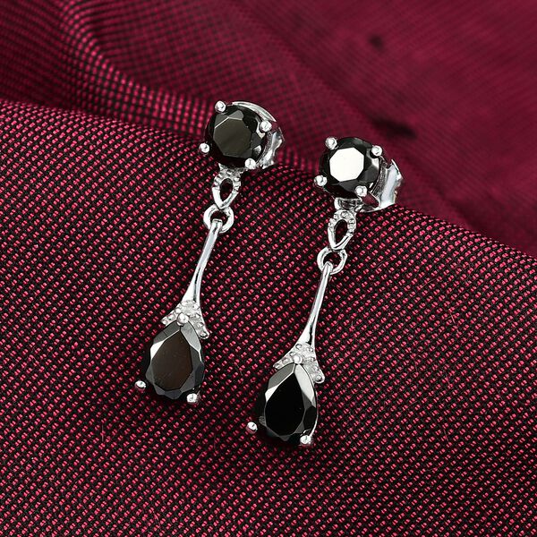 D'Joy Elite Shungit Ohrringe 925 Silber platiniert ca. 1.25 ct image number 2