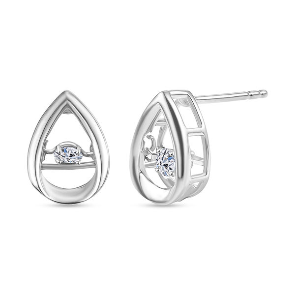 LUXURIANT DIAMOND - Lab Grown Diamant SI-GH Ohrringe 925 Silber Rhodiniert ca. 0.20 ct