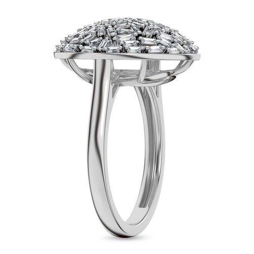 LUXURIANT DIAMOND- SGL zertifizierter SI-GH Labor Diamant Ring, 925 Silber rhodiniert - 1 ct. image number 4