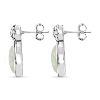 AA Nat&uuml;rliche, &auml;thiopische Welo Opal und Zirkon-Ohrringe - 2,09 ct.