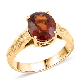 LUXORO zertifiziert und geprüft AAA Honig Granat Ring in 417 Gold - 3,30 ct.