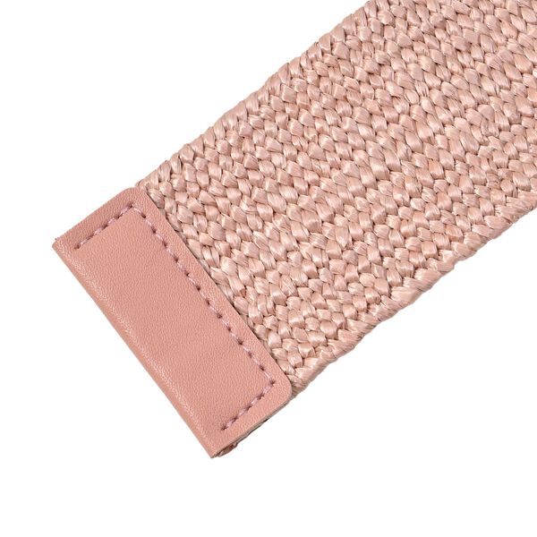 Elastischer Gürtel mit Holzschnalle, Rosa image number 3