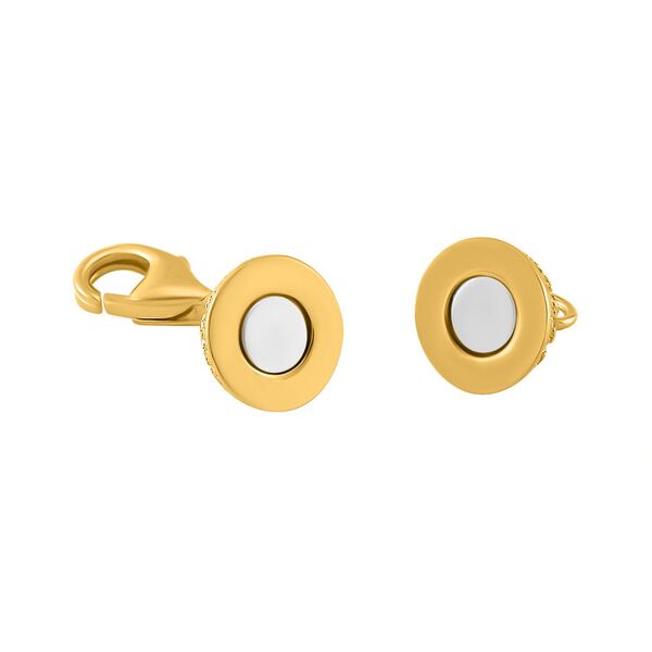 3er Set Wei&szlig;er Zirkonia Magnetschlie&szlig;e 925 Silber tri-farbig image number 4