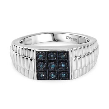 D'Joy blauer Diamant Herrenring