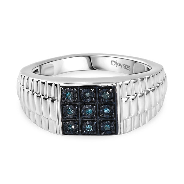D'Joy blauer Diamant Herrenring image number 0