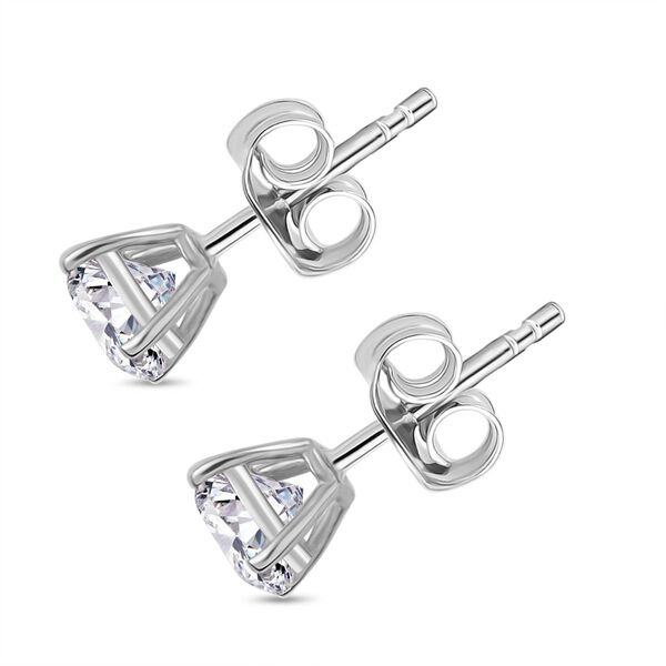 J Francis gefertigt mit SWAROVSKI- Swarovski Zirkonia Ohrringe, 925 Silber platiniert image number 5