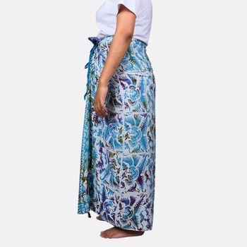 Bedruckter Sarong aus Viskose, Schwarz