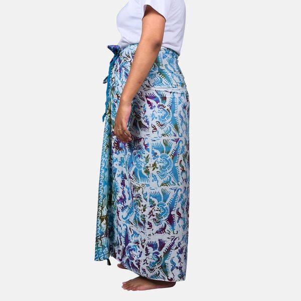 Bedruckter Sarong aus Viskose, Schwarz image number 2