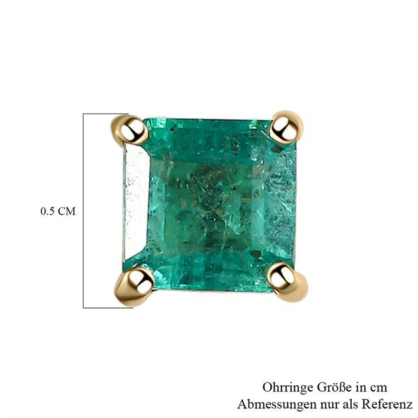 AAA Kagem sambische Smaragd-Ohrringe, 375 Gold ca. 0,73 ct image number 5