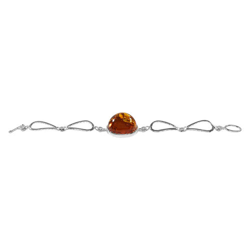 Natürliches, baltisches Bernstein Armband, 20 cm, 925 Silber image number 0