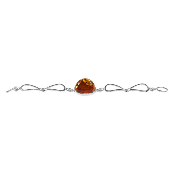 Natürliches, baltisches Bernstein Armband, 20 cm, 925 Silber image number 0