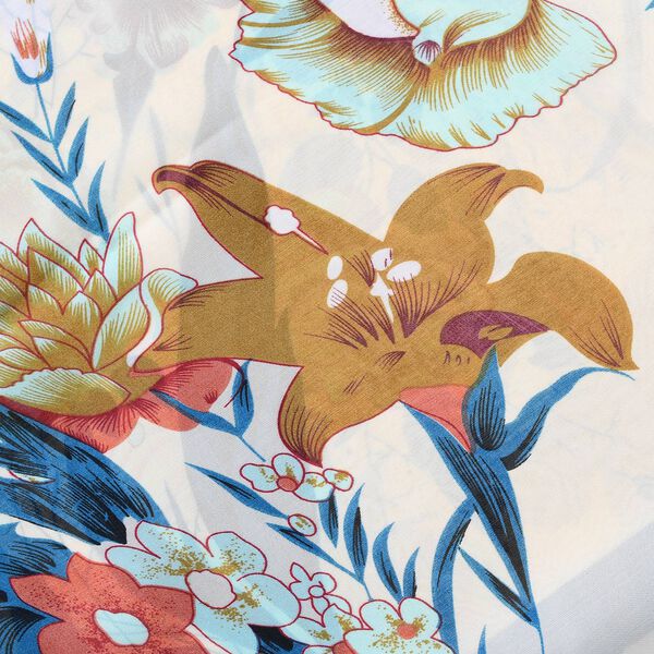 100 % nat&uuml;rlicher Satin Seiden Schal, Mehrfarbig image number 3