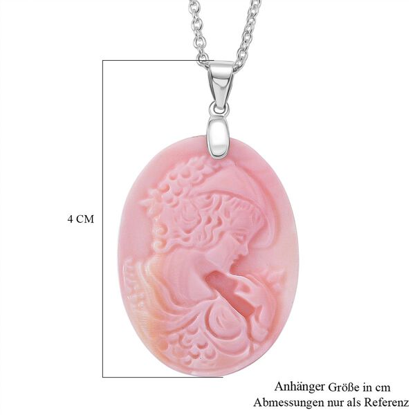 D'Joy Natürlicher Rosa Königsmuschel Perle Schmuckset ca. 50 cm 925 Silber rhodiniert ca. 28.00 ct image number 6