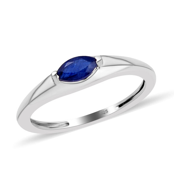 Masoala Saphir-Ring, (Fissure gef&uuml;llt), 925 Silber image number 4