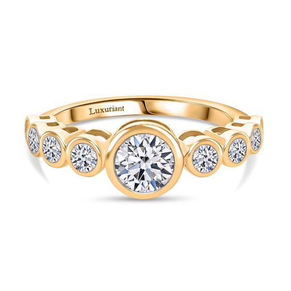 LUXURIANT DIAMANT - Lab Grown Diamant SI-GH Ring 925 Silber 750 Gelbgold Vermeil (Größe 19.00) ca. 1,51 ct image number 0