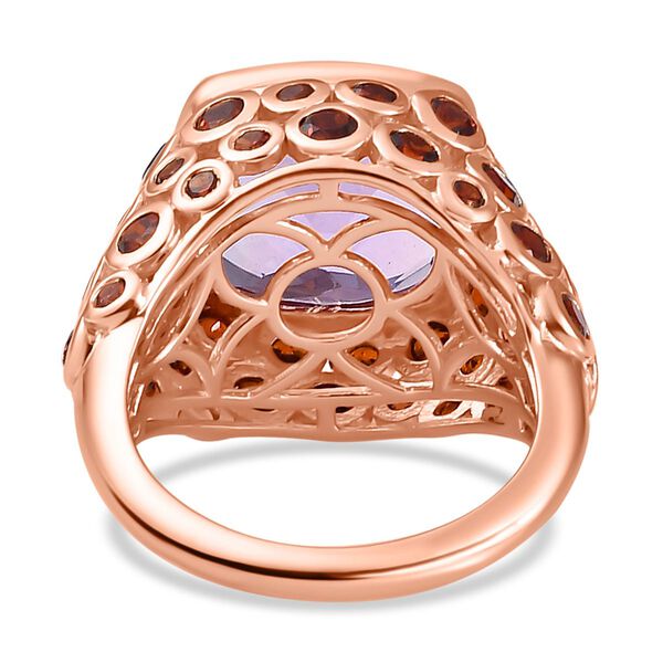 AA Rose De France Amethyst und roter Granat-Anh&auml;nger - 10,01 ct. image number 6