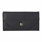 100% echte Leder Geldbörse, RFID geschützt, 18.50x10.50 cm, Schwarz
