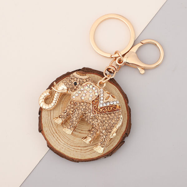 Oranger Zirkonia Schlüsselanhänger  emailliert ca. 1,00 ct image number 2