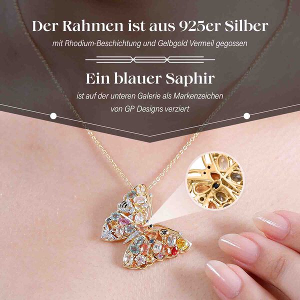 GP Trionfo Collection - Multi-Saphir und Zirkon-Anhänger mit 45cm Kette - 5,76 ct. image number 3