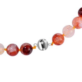 Mehrfarbiger Quarz Halskette ca. 50 cm 925 Silber ca. 417,75 ct.