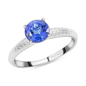 Rhapsody AAAA Tansanit Ring 950 Platin (Größe 17.00) ca. 1,50 ct