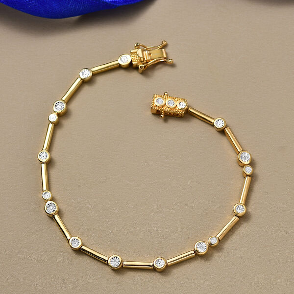 EverTrue 19cm Armband mit Diamantakzenten in Goldton image number 2