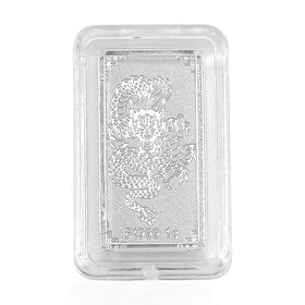 999 Platinbarren Drachenmotiv, 10x20x0,23 mm, 1,00g