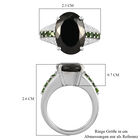 Elite Shungit und Natürlicher Chromdiopsid Ring 925 Silber platiniert  ca. 3,97 ct image number 6