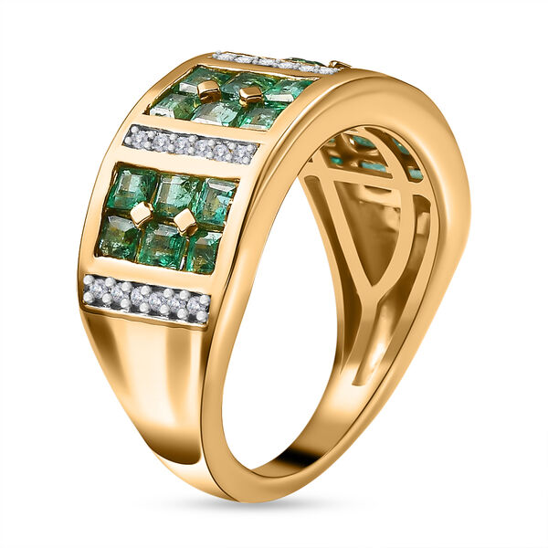 Kagem sambischer Smaragd und Zirkon-Ring - 1,52 ct. image number 7