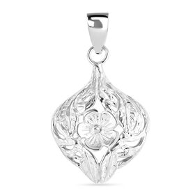 Royal Bali Kollektion - Floraler Anhänger in 925 Silber