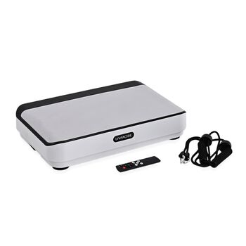 LIVMORE Vibrationsplatte Trainingsger&auml;t mit Fernbedienung, LED Display, Wei&szlig;