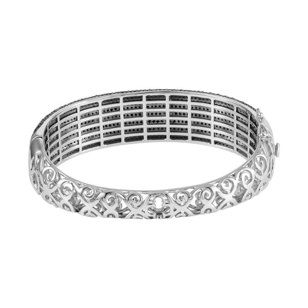 Schwarzer Spinell Armreif ca. 19 cm 925 Silber Zweifarbige Beschichtung ca. 9,06 ct. image number 5