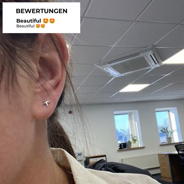 Molto Kiss Stacking Ohrstecker in rhodiniertem Silber image number 16