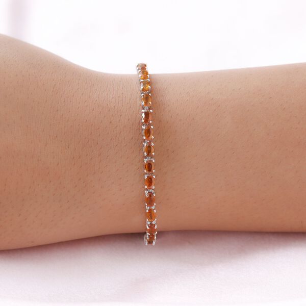 Mandarinen-Kyanit Armband, 19 cm, 925 Silber platiniert, 11,34 ct. image number 3