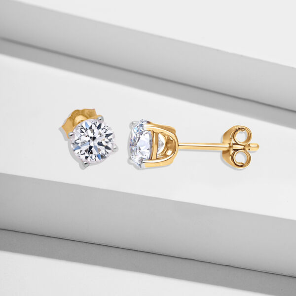 LUXURIANT IGI zertifizierte SI GH Labor-Diamant-Ohrringe - 2 ct. image number 2