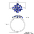AAA Tansanit-Ring, 925 Silber platiniert  ca. 1,89 ct image number 6