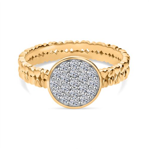 LUXURIANT DIAMOND- SI Labor Diamant Ring, 925 Silber 750 Gelbgold Vermeil - 0,34 ct. image number 0