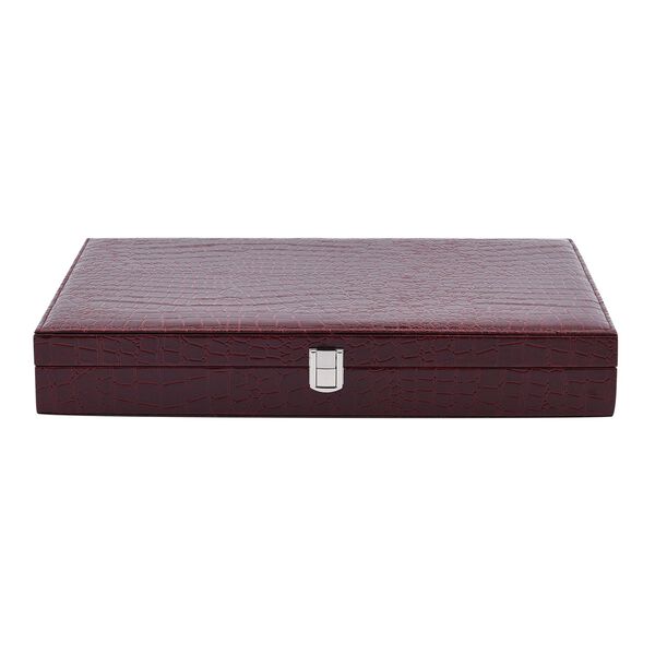 Schmuckkasten mit Kroko-Pr&auml;gung, Weinrot image number 2