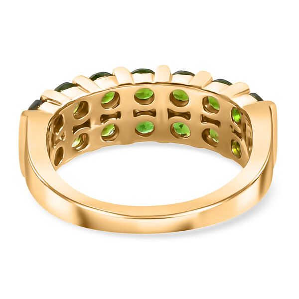 Nat&uuml;rlicher Chromdiopsid Ring 925 Silber vergoldet  ca. 1,97 ct image number 6