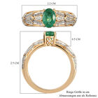 Sambischer Smaragd und Zirkon Ring in Silber image number 6