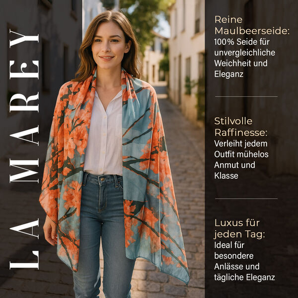 Chaos by Elsie Echtleder Crossbody Tasche im Streifenmuster mit RFID-Schutz und Mini-Taschenlampe und LA MAREY Schal aus 100% Maulbeerseide image number 13