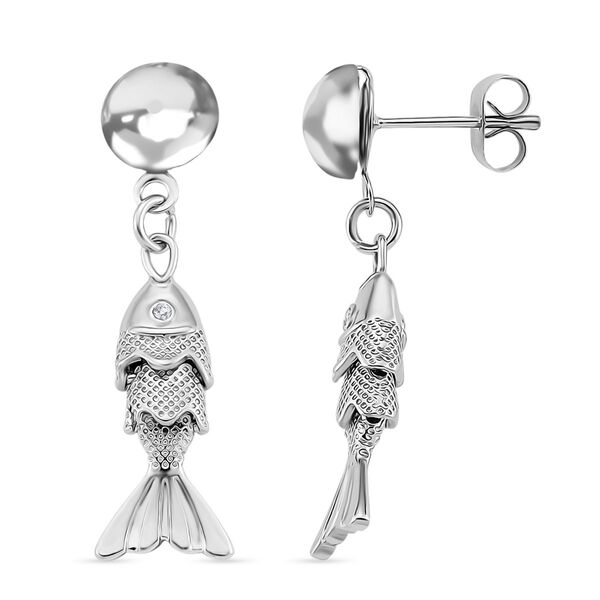 Wei&szlig;er Zirkonia Schmuckset ca. 50 cm + 5 cm Extender, Nickelfreies Messing image number 5