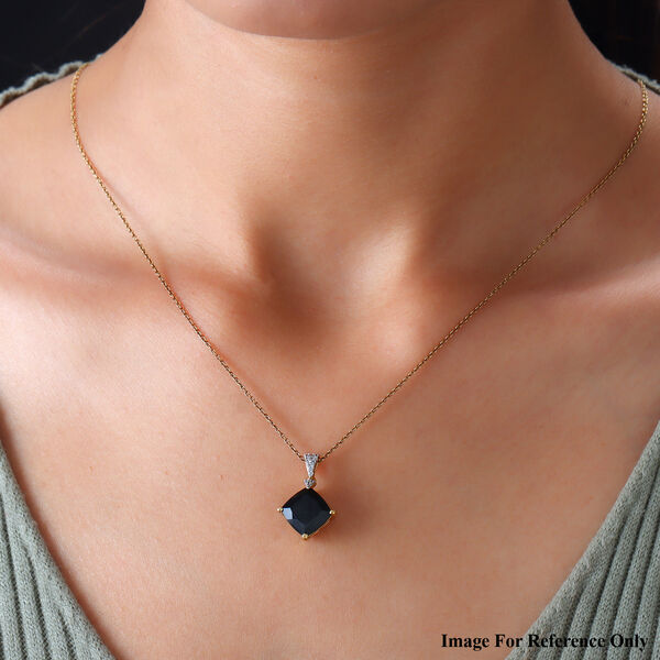 Schwarzer Turmalin und Zirkon-Anhänger - 4,71 ct. image number 2