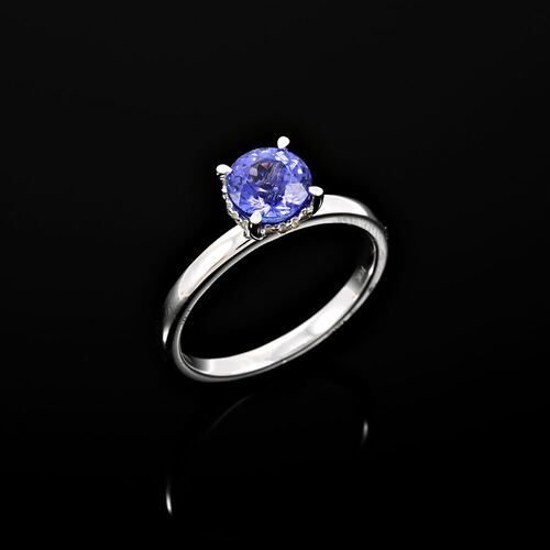 LUXORO zertifiziert und geprüft AAA Tansanit und Diamant Ring in 417 Weißgold - 2 ct. image number 1