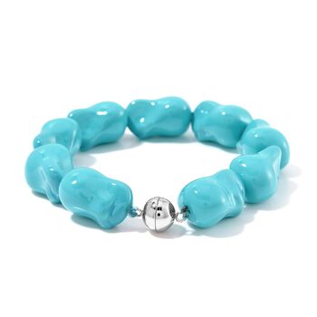 Sleeping Beauty t&uuml;rkisfarbenes Muschelkernperle Armband, 21,5cm